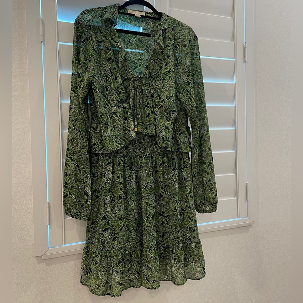 Michael Kors ruffle wrap dress